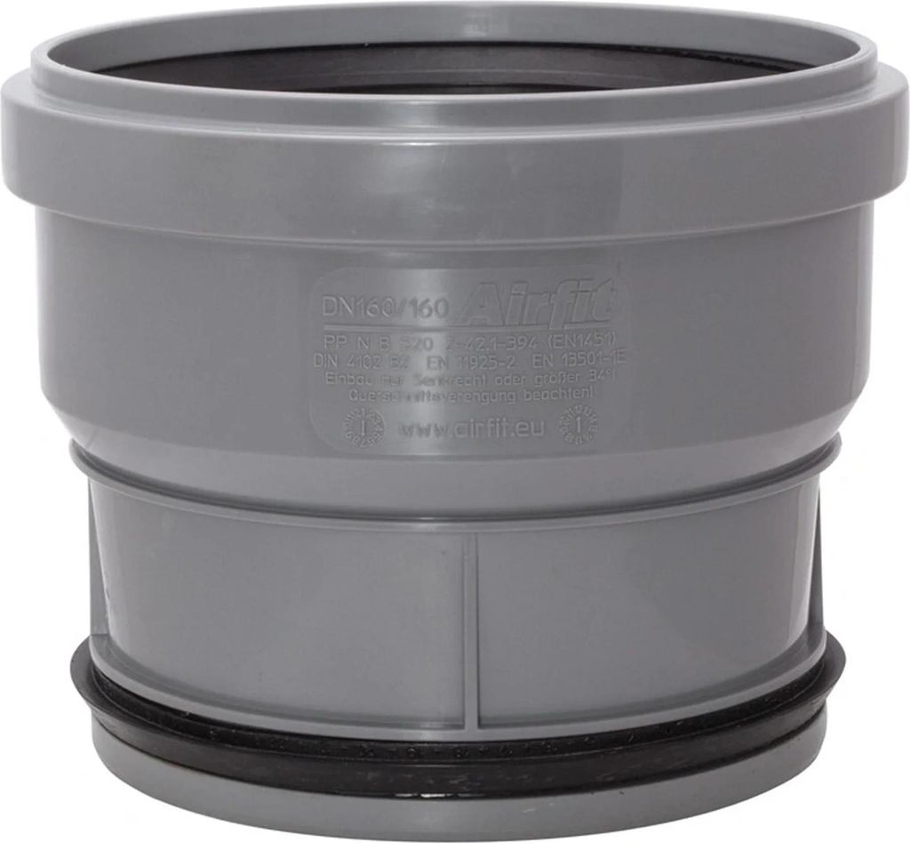 AIRFIT zásuvná mufna, DN160x160 koncentrická, PP pre HT Obrázok produktu 