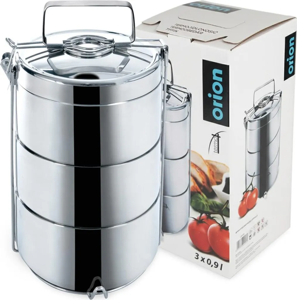 Lunch Box Termico Acciaio Inox 3 Livelli - Schiscetta Professionale - 9