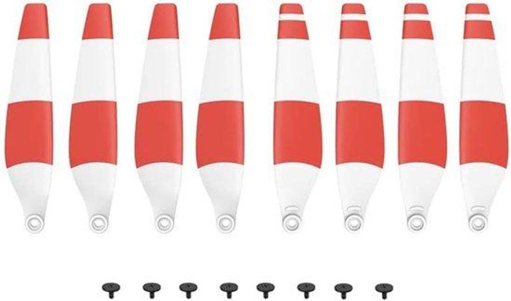 Propellers für Mini-Drohnen, 8er Pack, 6030F, Verbesserte Schalldämmung, Schnell-Losmaak-Design, rot-weiß
