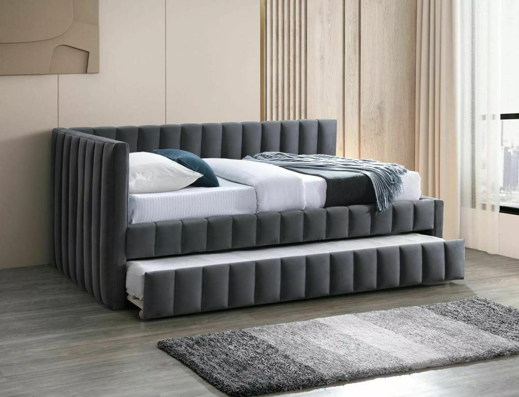 Klappbares Einzelbett 120x200 VALLY - dunkelgrau