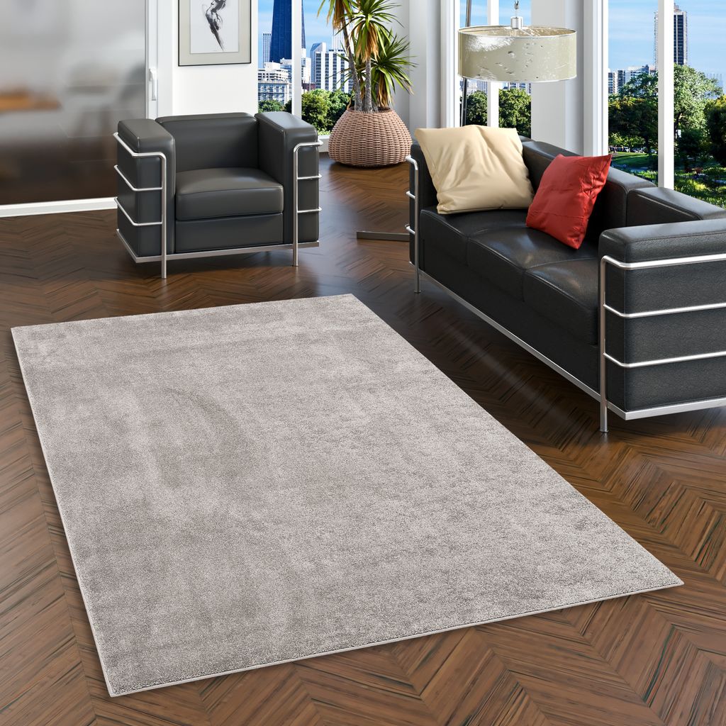 Luxus Soft-Velours Teppich Verona Anthrazit, Größe:80x150 cm