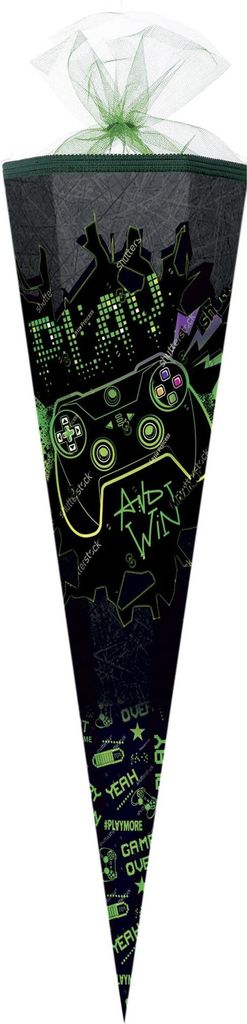 Nestler Schultüte Tüllv. 85 cm 6-eckig Play & Win Produktbild 
