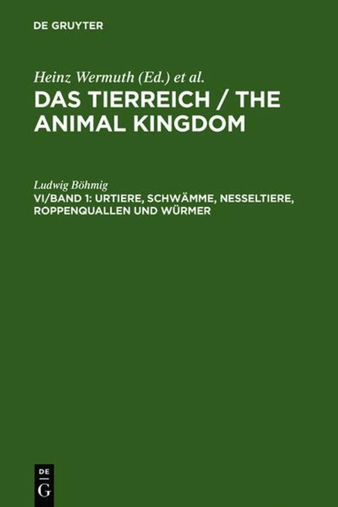 Urtiere, Schwämme, Nesseltiere, Roppenquallen und Würmer