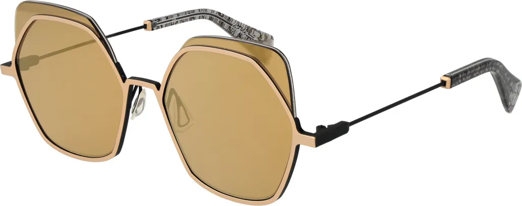 Yohji Yamamoto Lunettes de Soleil YY7031 479 52 Uni Gold Premium