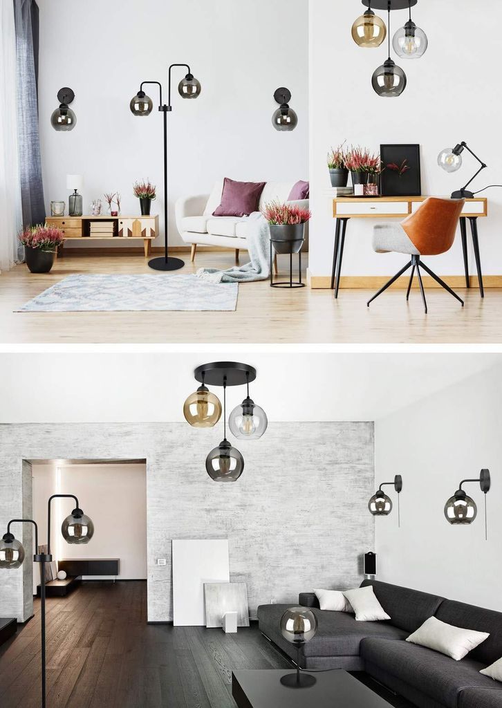 FKL DESIGN Home Deco Deckenlampe Pendellampe Kugel Schwarz Produktbild 7