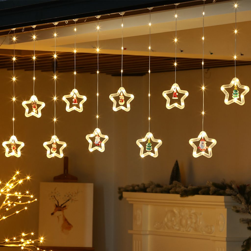 3m LED Weihnachten Stern Lichterkette 8