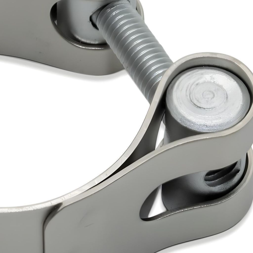 LeoVince Auspuffschelle kompatibel mit Auspuff-Ersatzteil Klemme Auspuffhalterung 41, Edelstahl