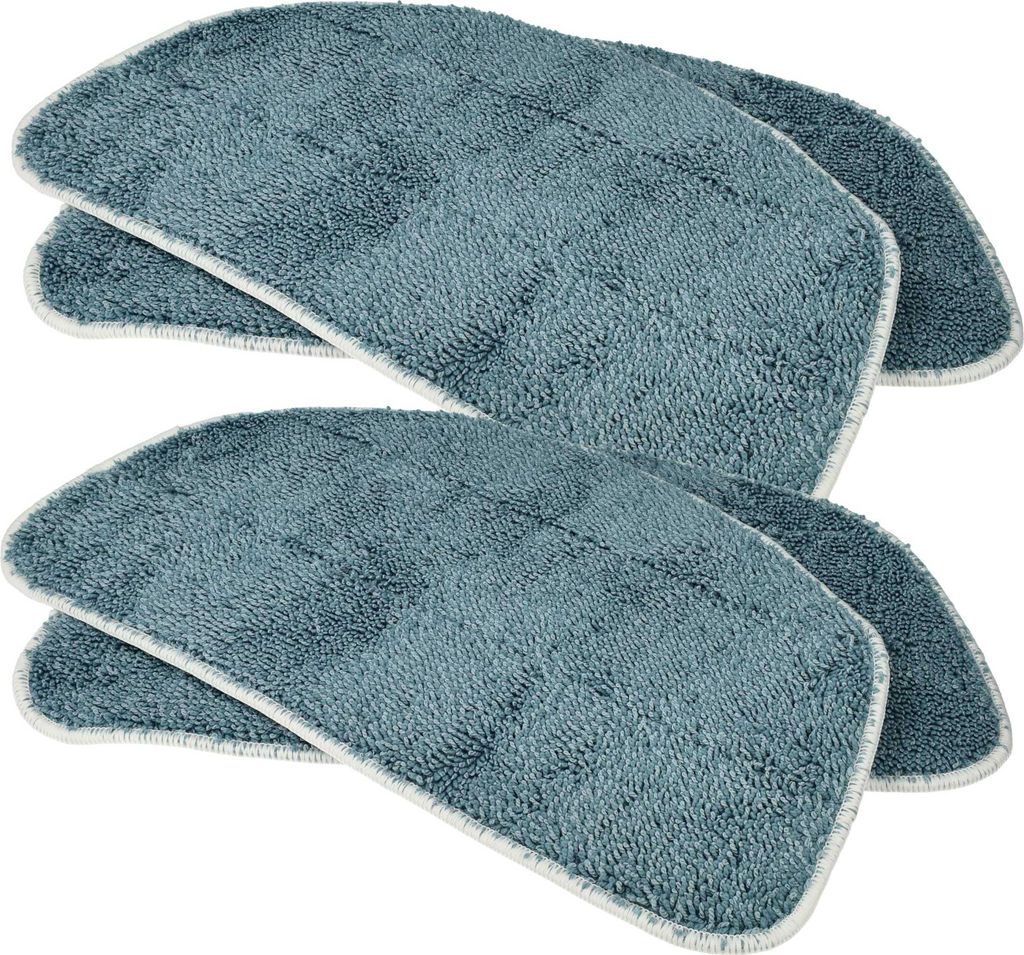 vhbw 4x Wischbezug kompatibel mit Leifheit CleanTenso 2.0 Model 2022 Dampfreiniger - Mikrofaser grau-blau 32,5 x 19 x 0,7cm
