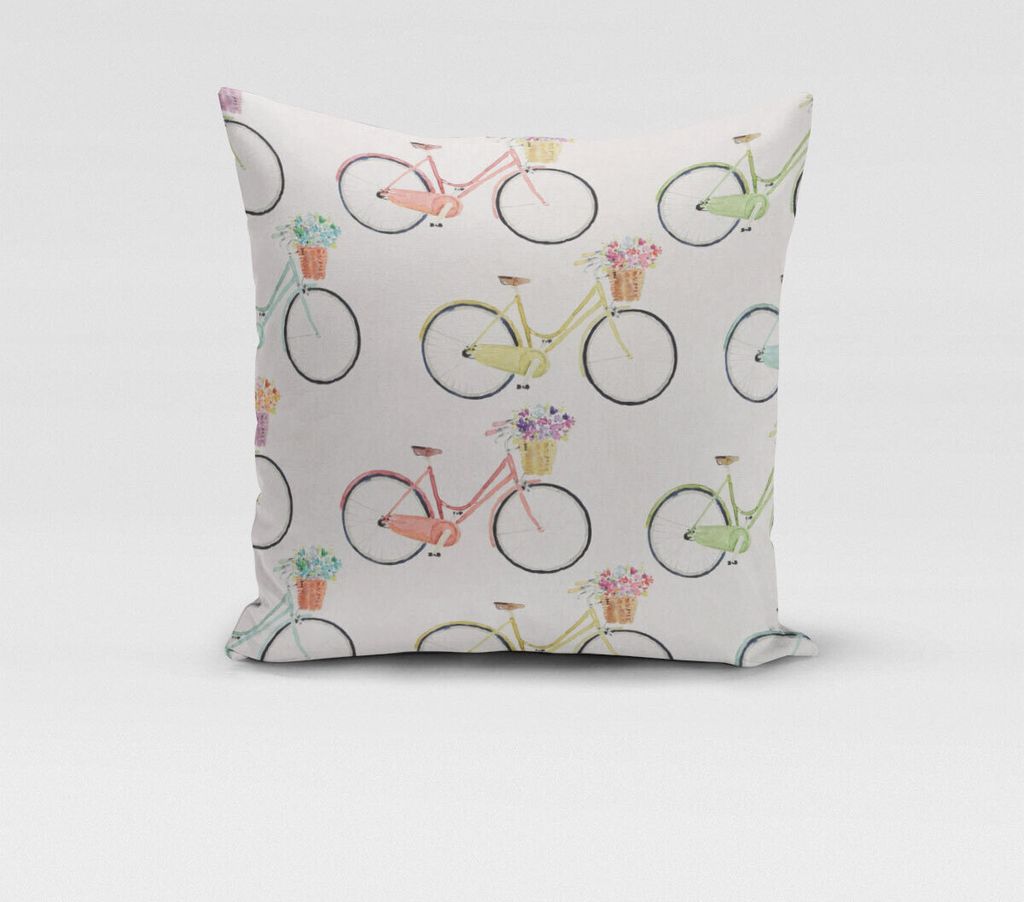 SCHÖNER LEBEN. Kissenhülle Digitaldruck Fahrrad multi Größe 60x60cm (HxB) 60x60cm (HxB) Größe