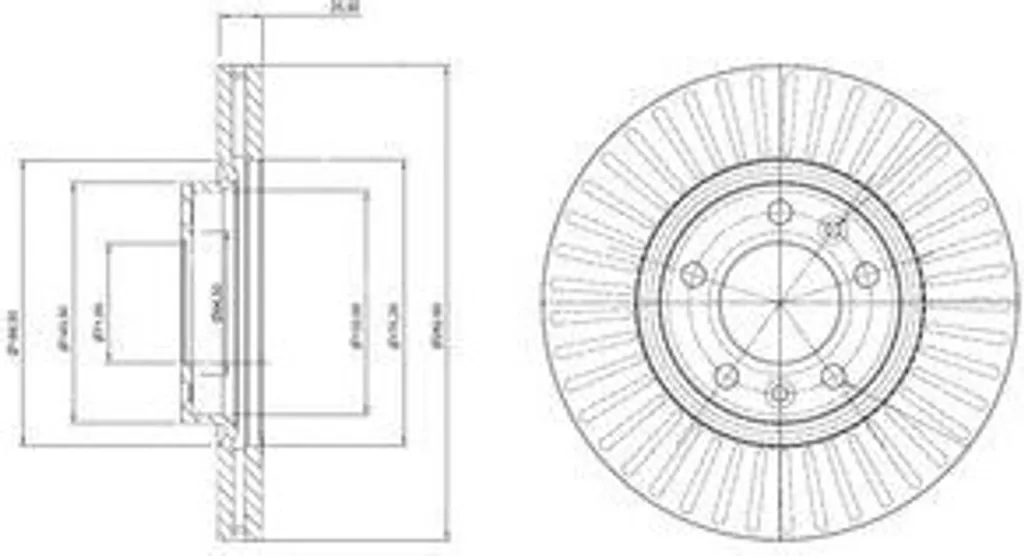 Dr!ve+ DP1010.11.0862 Disque de frein avant OE 4249 L3 pour Peugeot 508