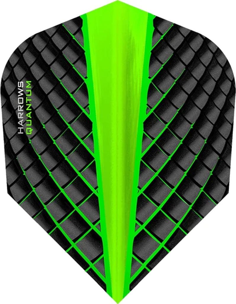 Harrows - Dart Flights "100 Micron Quantum" Set 3er-Pack RD1374 (Einheitsgröße) (Anthrazit/Grün)
