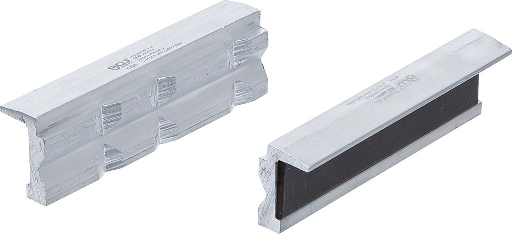 BGS Schraubstock-Schutzbacken Aluminium Breite 100 mm 2-tlg. Mit V-Profil