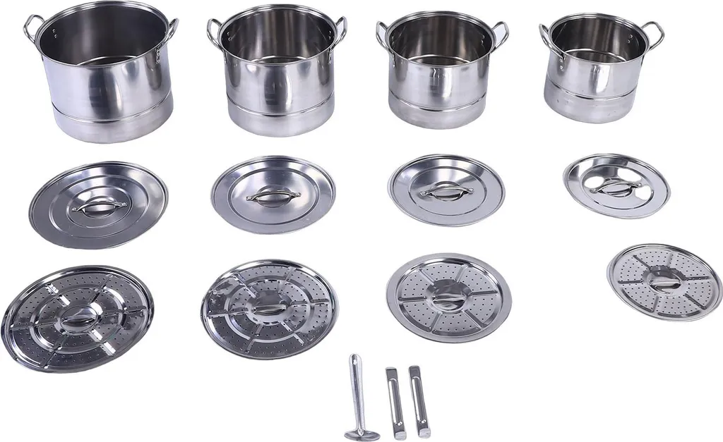 Offerta Set 4 Pentole Induzione Acciaio Inox con Vaporiera - Qualità Prezzo