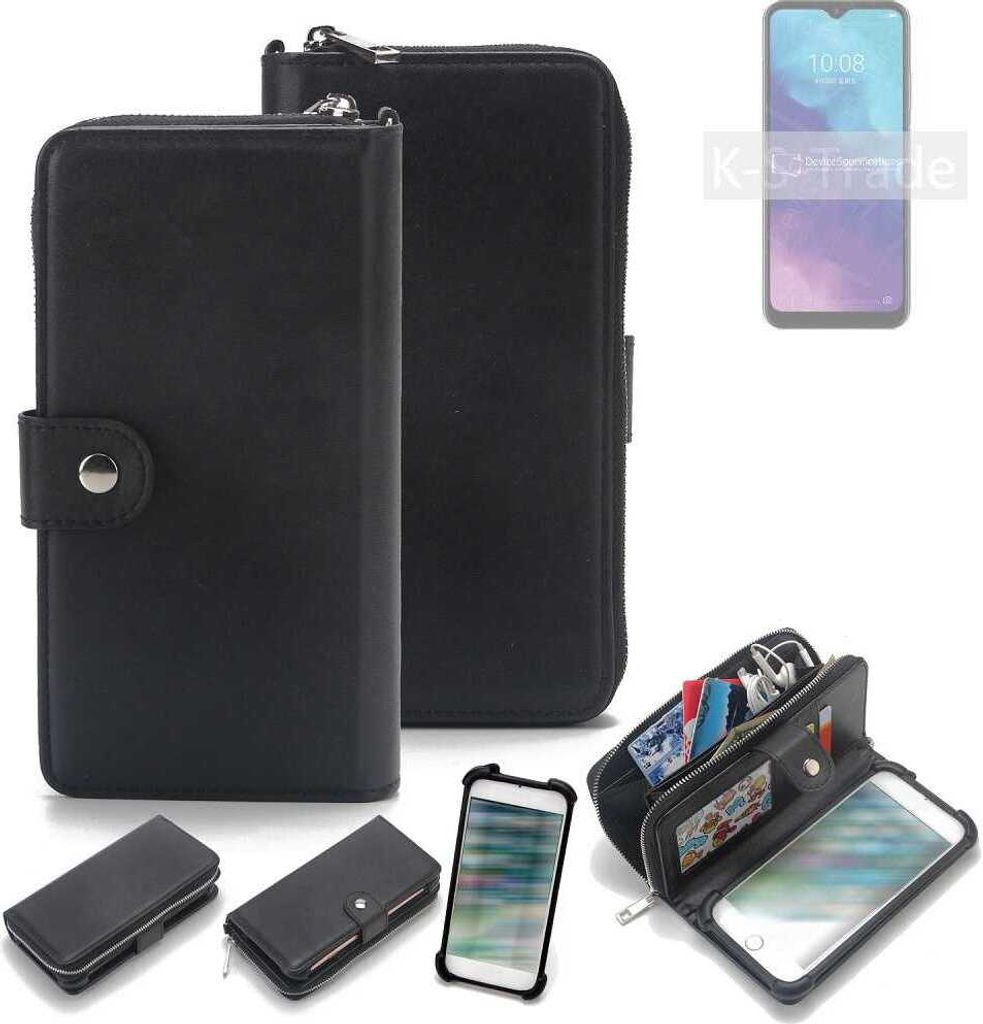 K-S-Trade 2in1 Handyhülle Schutzhülle kompatibel mit ZTE Blade V2022 4G & Portemonnee Cover Handy Hülle Case Etui Geldbörse Wallet Bookstyle
