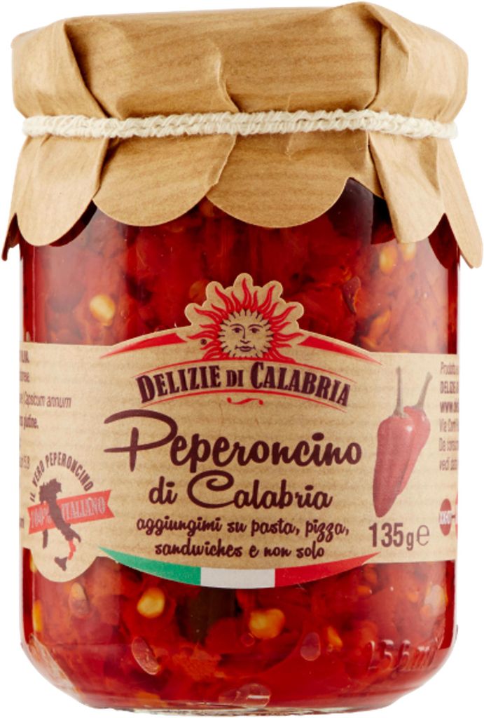 Piment de Calabre, 135 g - Delizie di Calabria Image du produit 