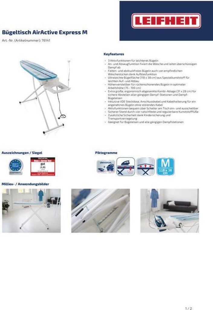 Žehliaca doska AirActive Express M Obrázok produktu 16