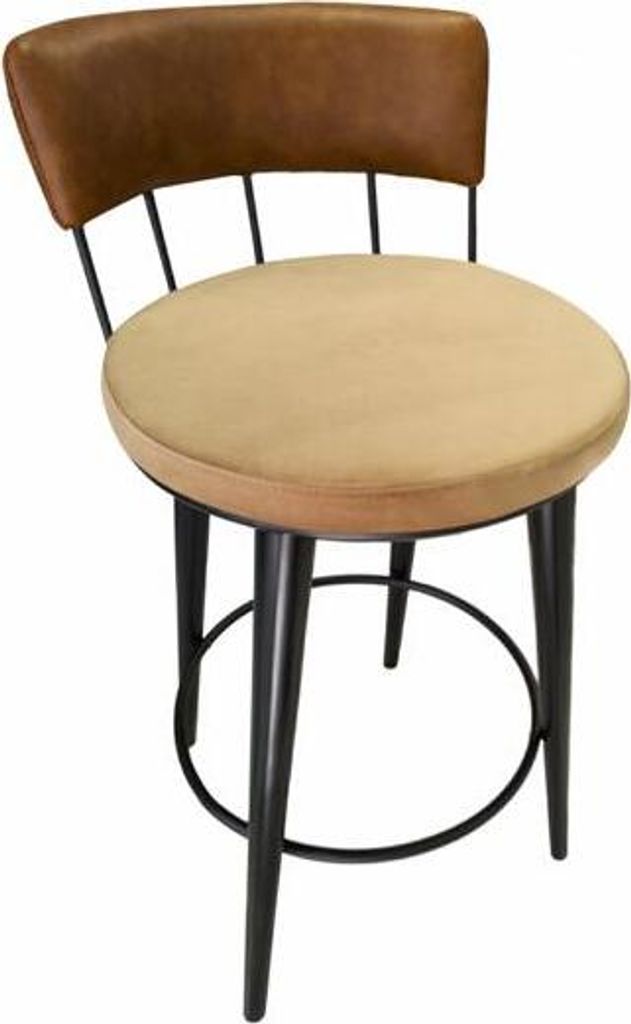 Tresenhocker Barhocker Tresen Stuhl Barstuhl aus Kustleder Rücklehne Hocker