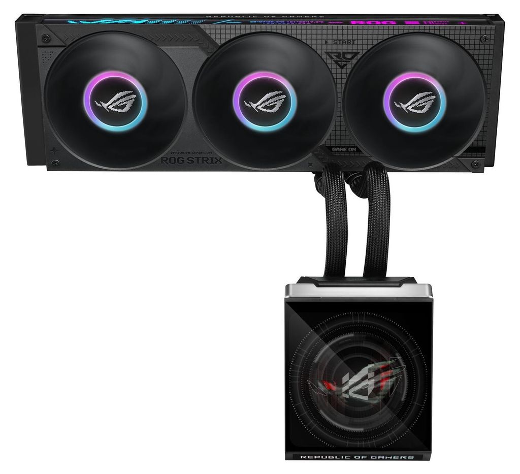 ASUS ROG Strix SLC IV 360 ARGB LCD, Flüssigkeitskühlung, 12 cm, Schwarz