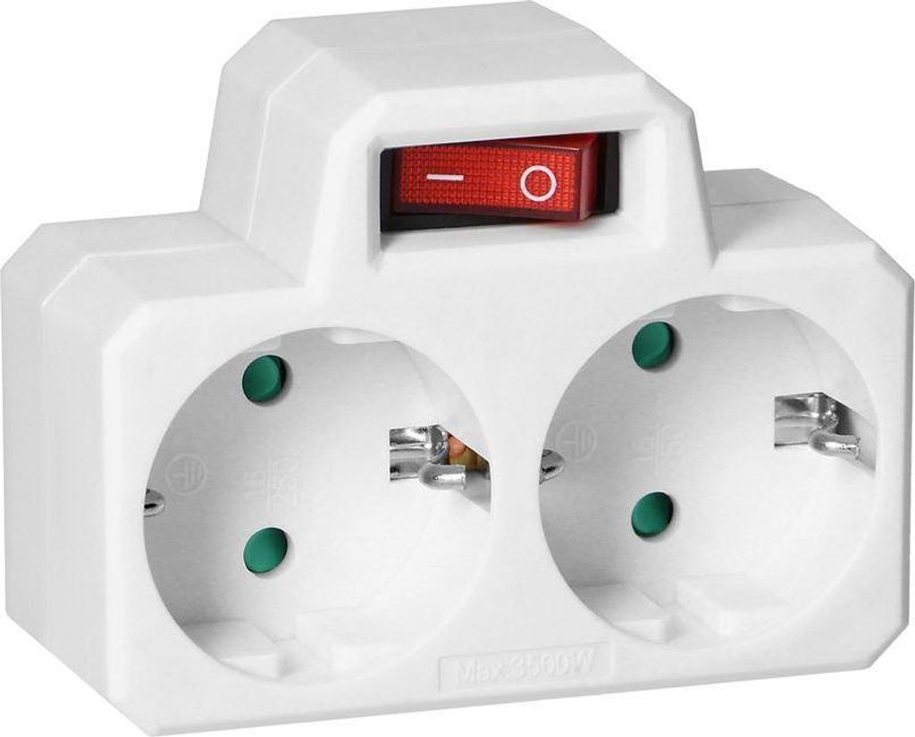 distributore 2x2P+Z con interruttore OR-AE-13187(GS) Schuko Immagine del prodotto 