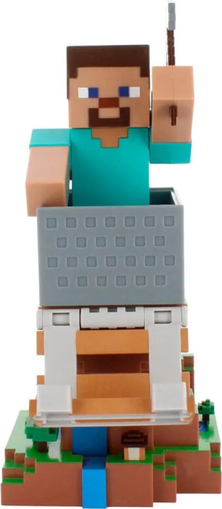 Minecraft Steve Cable Guy Lampada 20cm | Supporto Joypad e Cellulare