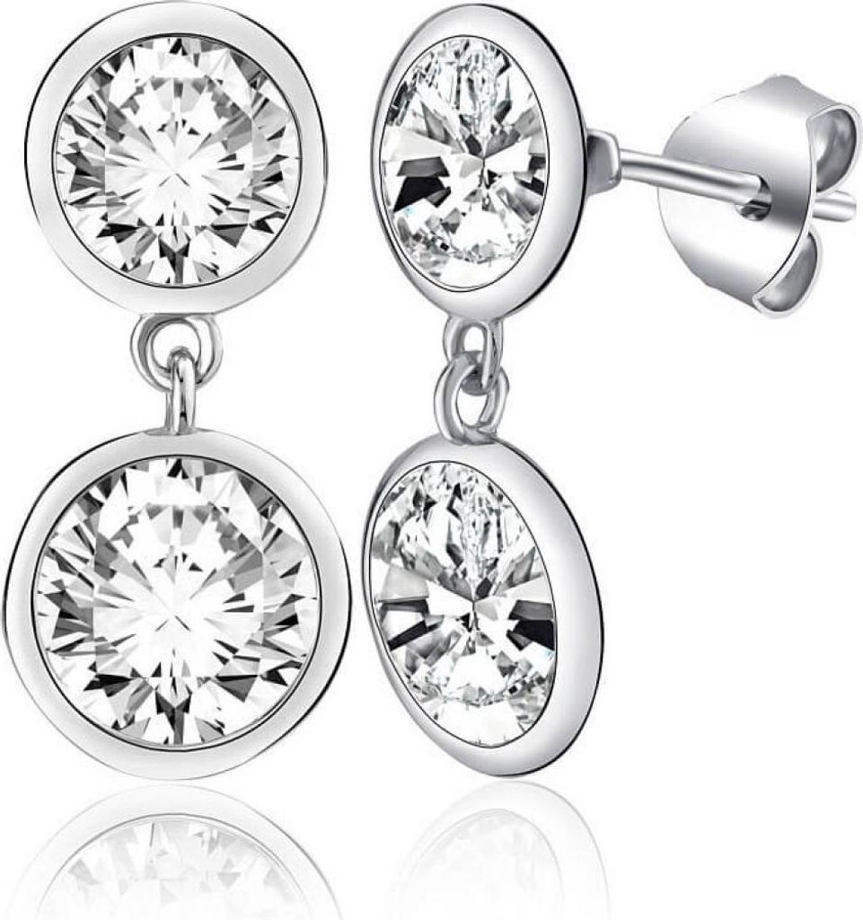 Silver earrings with cubic zirconia Lucy JJJE830e