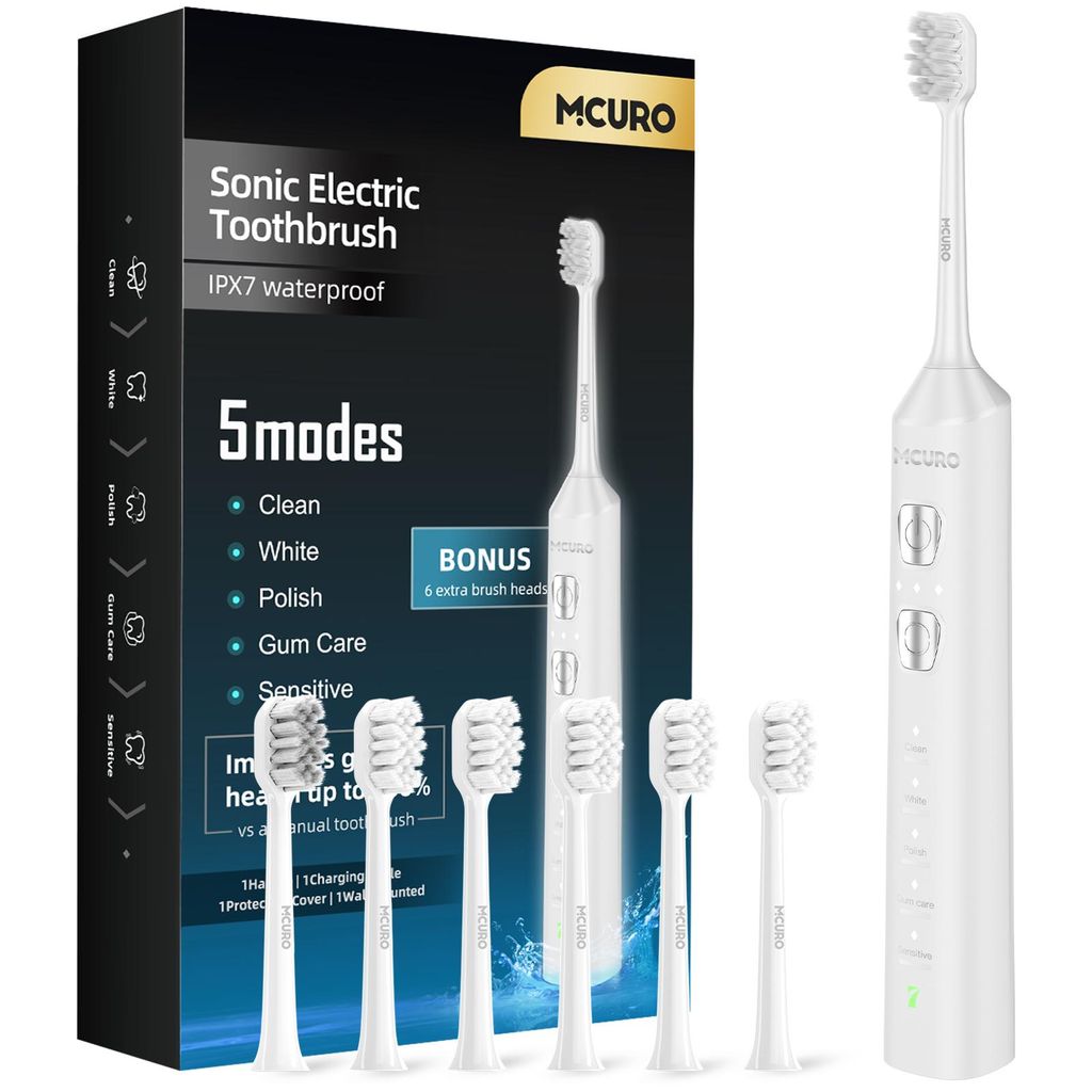 MCURO Elektrische Schallzahnbürste, wiederaufladbar, 10 Produktbild 
