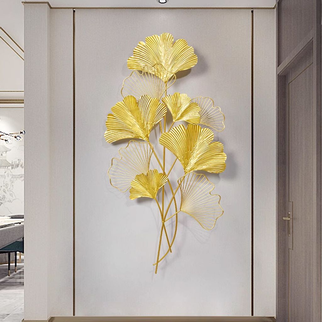 Wanddekoobjekt, 3D Ginkgo Wanddekoration aus Metall, Ginkgo Produktbild 3