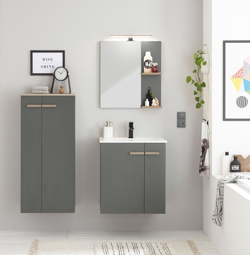 __ Solid Badezimmerset III - Anthrazit matt