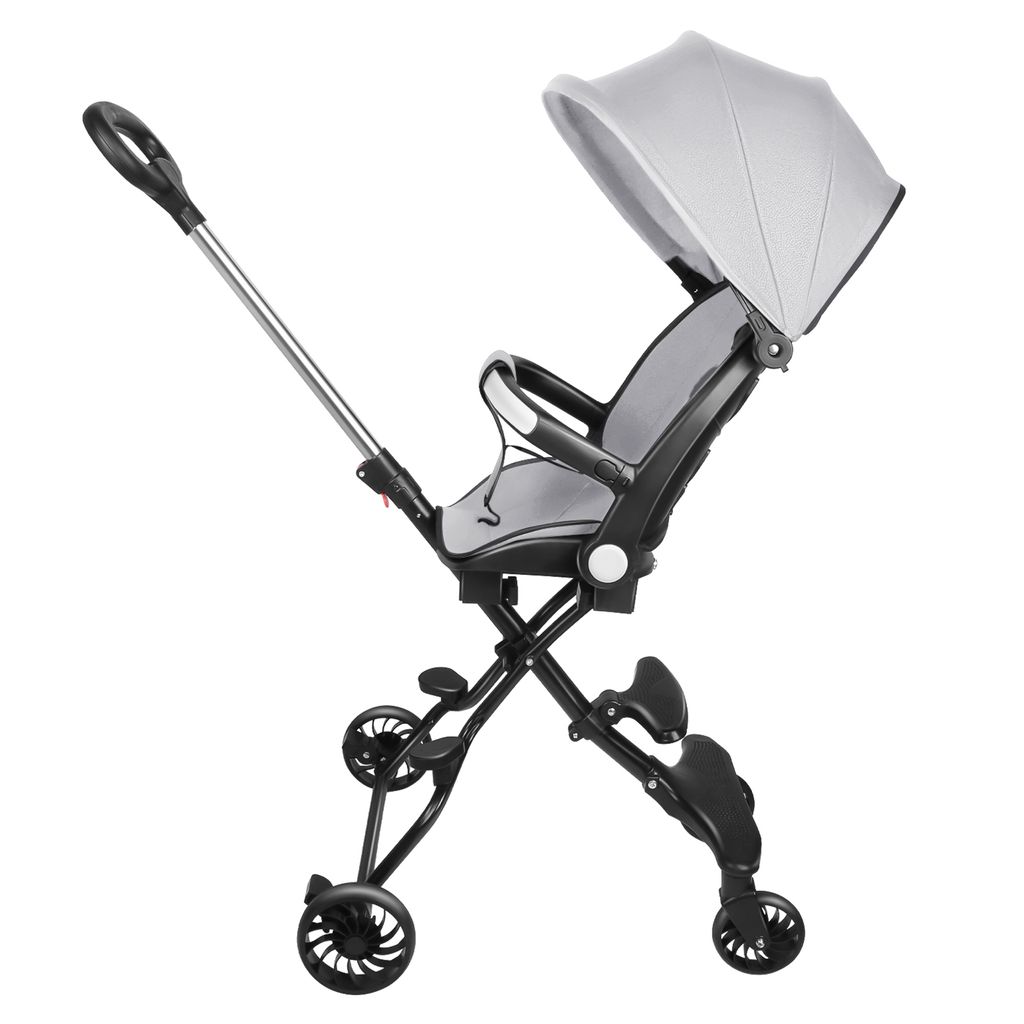Kinderwagen Buggy Kinderbuggy Sportwagen Inkl. Sonnen- und Regenverdeck Grau