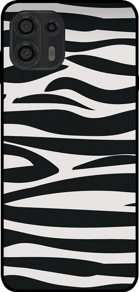 Smartphonica Phone Case Fit für Motorola Edge 20 Lite mit Zebradruck - TPU zurück Abdeckung Fall Zebra-Design - Schwarz Weiß