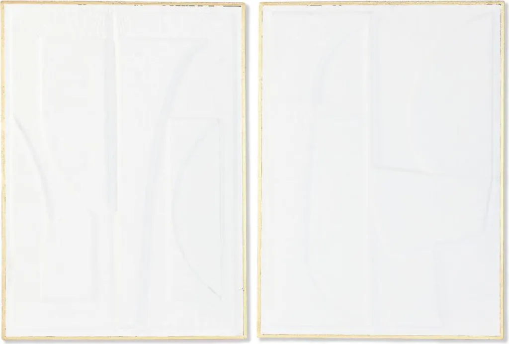 Décoration murale salon moderne blanc et or Home ESPRIT set de 2 pièces
