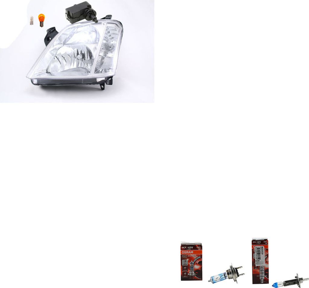 Johns, Scheinwerfer + Osram Night Breaker Laser passend für Opel Meriva A Links 1207203 1207936 1207204 5P0941295 13129840 93189095 1216153 93175364