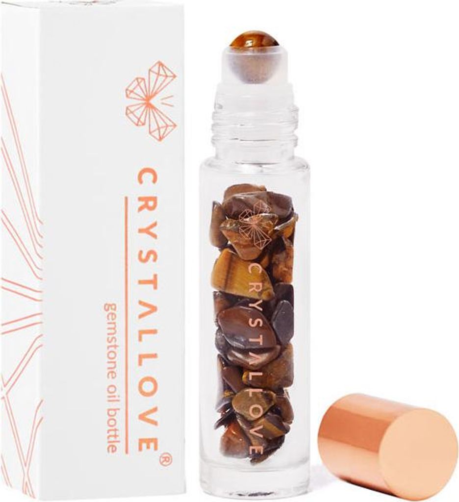 CRYSTALLOVE Flasche mit Kristallen für Öl 10ml - Tigerauge