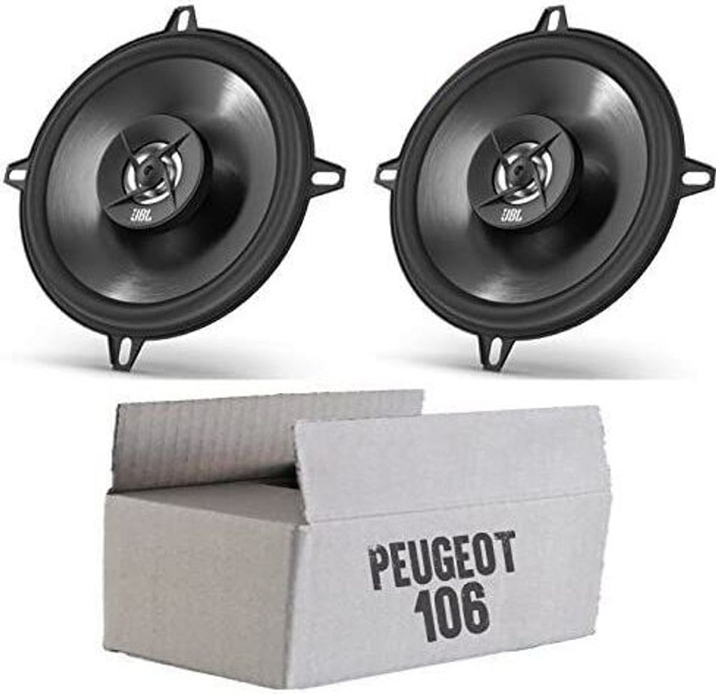 JBL Stage2 524 | 2-Wege | 13cm Koax Lautsprecher - Einbauset passend für Peugeot 106 - justSOUND