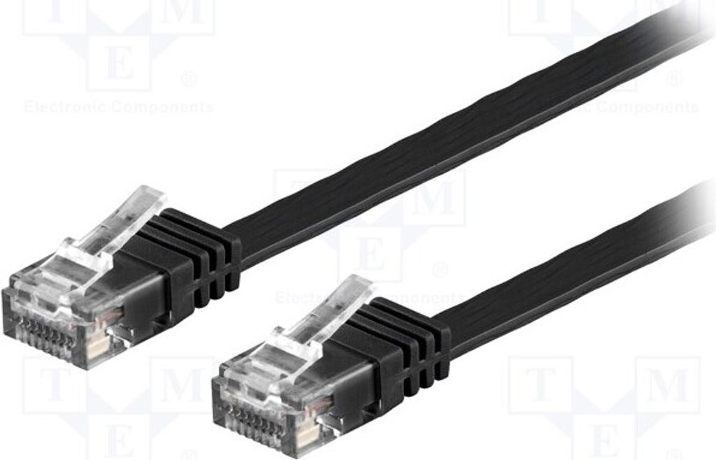 1x 6 schwarz 3 95379 RJ45-Kabel Cu L: 0,5m PVC