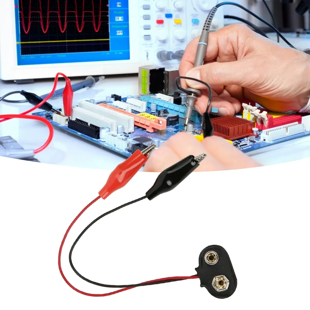 Set connettore batteria a scatto con coccodrilli per scuole