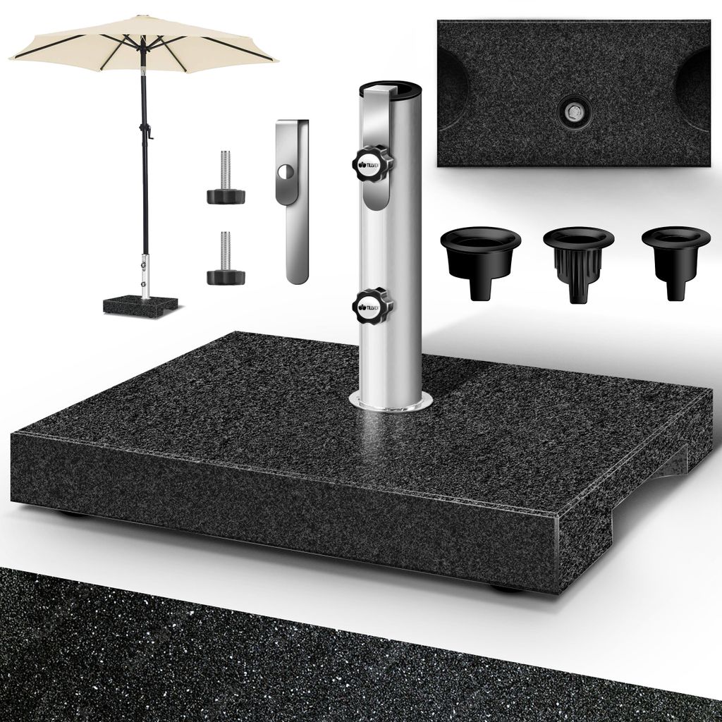 tillvex® Pied de parasol en granit avec poignée de Image du produit 