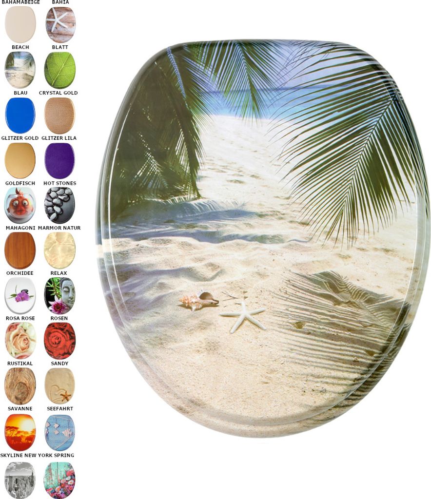 SANILO® Beach toilet seat, toilet lid direct from the Obrázok produktu 