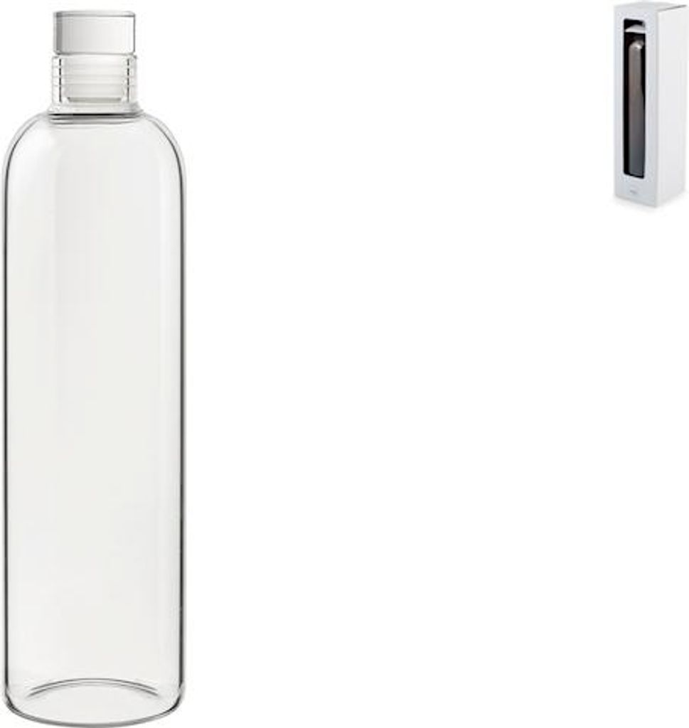 Transparente Borosilikatglasflasche 1,0 l