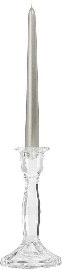 INNA-GLAS Glas Kerzenständer Anamaria für Stabkerzen, transparent, 19cm, Ø6cm - Kerzenleuchter