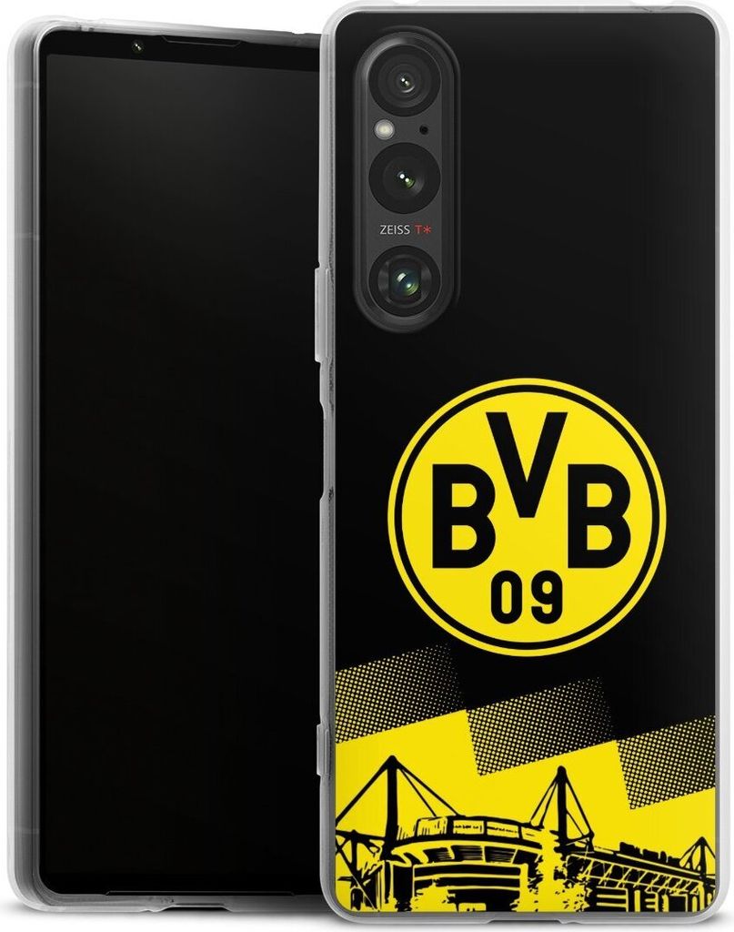 DeinDesign Handyhülle für Sony Xperia 1 V Silikon Hülle Case Smartphone Schutzhülle BVB Borussia Dortmund Stadion