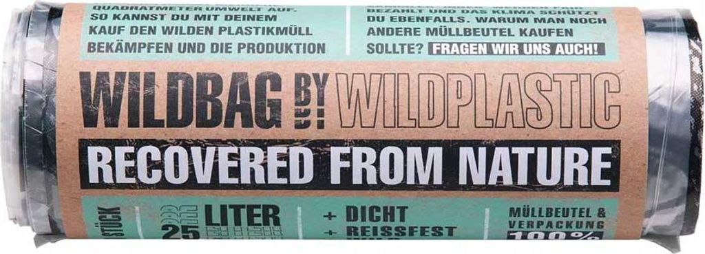 Wildbag Müllbeutel - 15 Beutel 25L 50x55cm