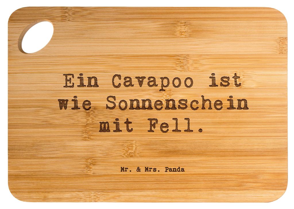 Mr. & Mrs. Panda Holzbrett Spruch Cavapoo Sonnenschein - Transparent - Geschenk, Brett, treuer Begleiter, kinderfreundlicher Hund, Hundeliebhaber, ...