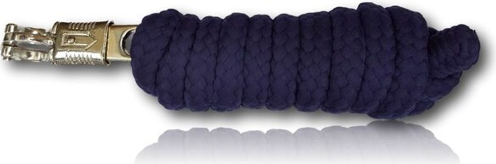 Führstrick mit Panikhaken für Pferd - Anbindestrick in verschiedenen stylischen Designs, Länge 2m, Farbe dunkelblau