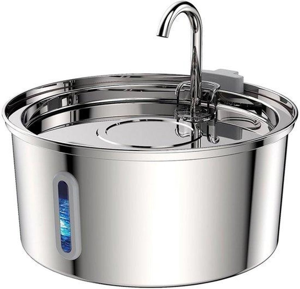 Katenaufhänger mit 3,2 Litern Wasser - Stahlfachwerkaufhänger mit Wasserfontäne und Beobachtungsfenster - Wasserspiel mit Adapter und USB-Schnit...