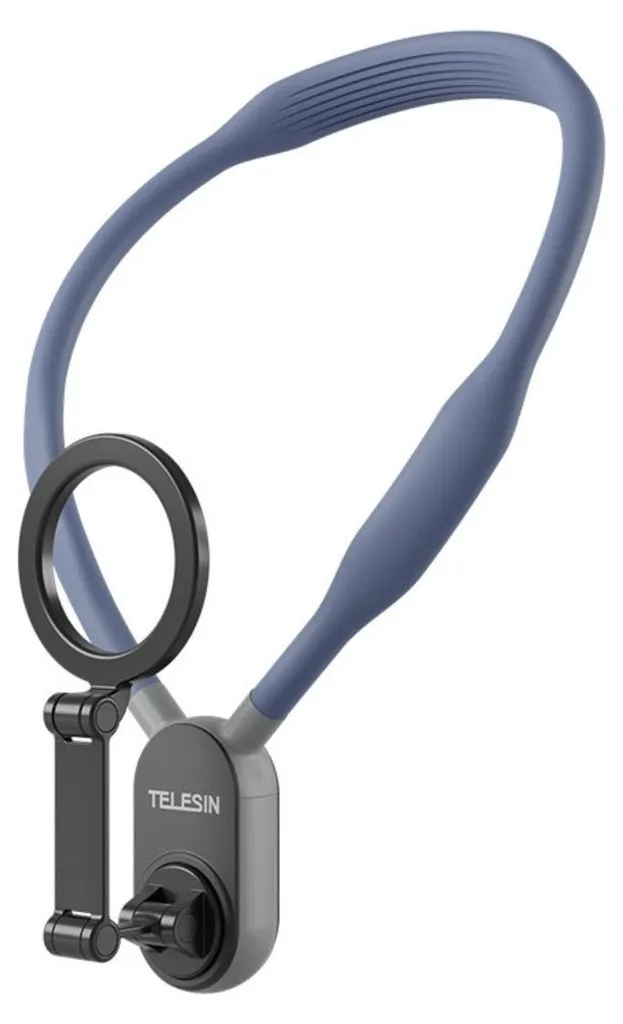 Support MagSafe pour vlogging POV mains libres, silicone bleu INF 60cm