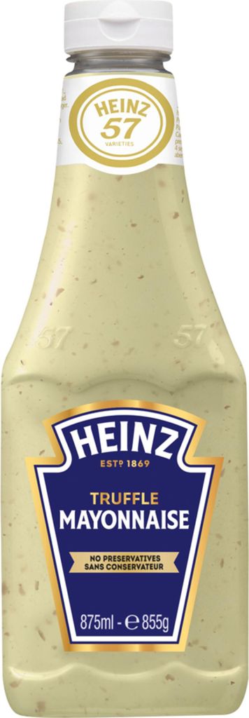 A bottle of Heinz Trüffel Mayonnaise.