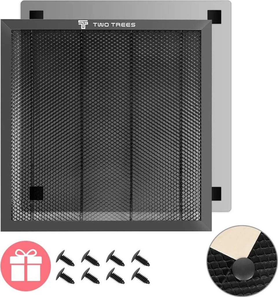 Grille alvéolée anti-reflet 400x400mm pour protéger votre laser