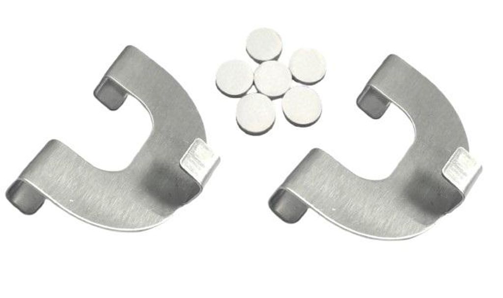 Easyfix Aufhängehaken Ösenrollo extra schmal Metall 2er Pack Fensterhaken rund