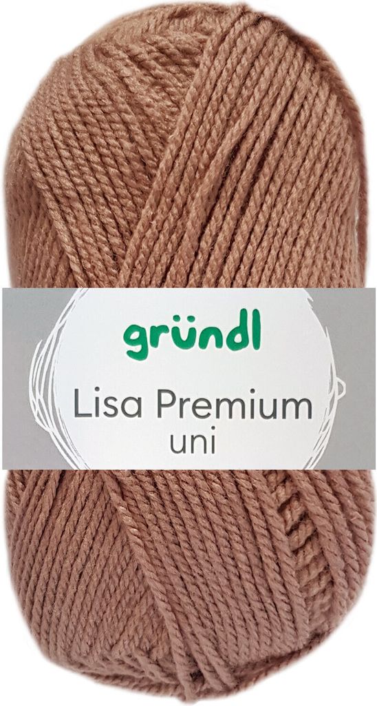 50 Gramm Gründl Lisa Premium Uni 22 Nougat Produktbild 